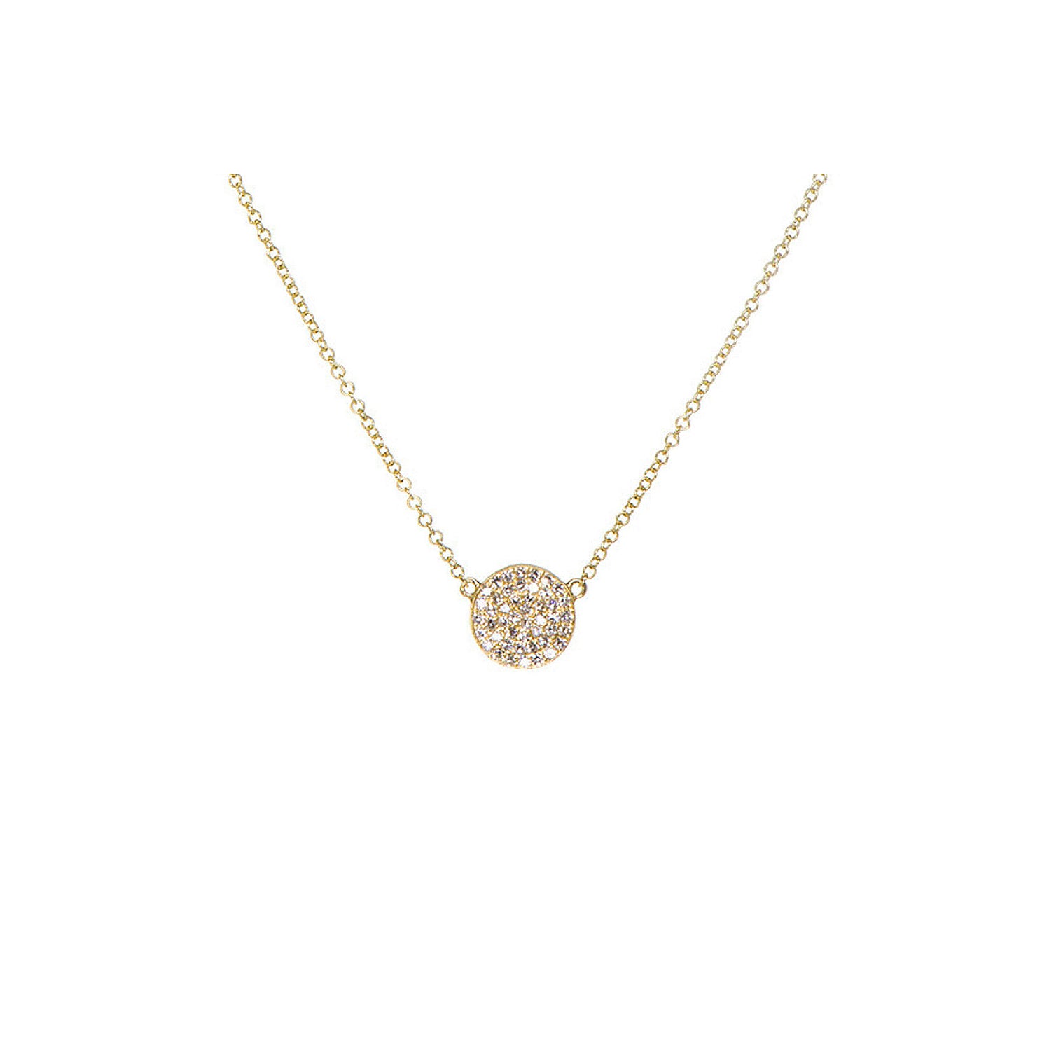 Diamond Disc Necklace