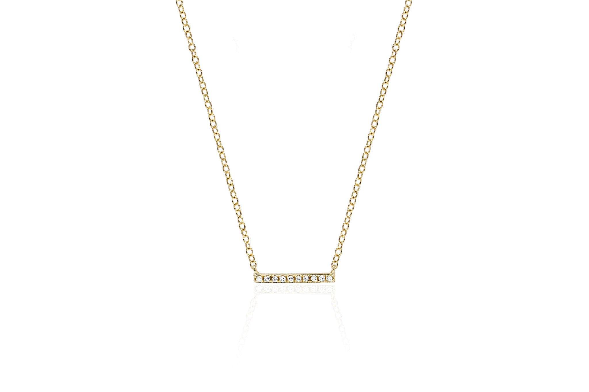 Mini Diamond Bar Necklace