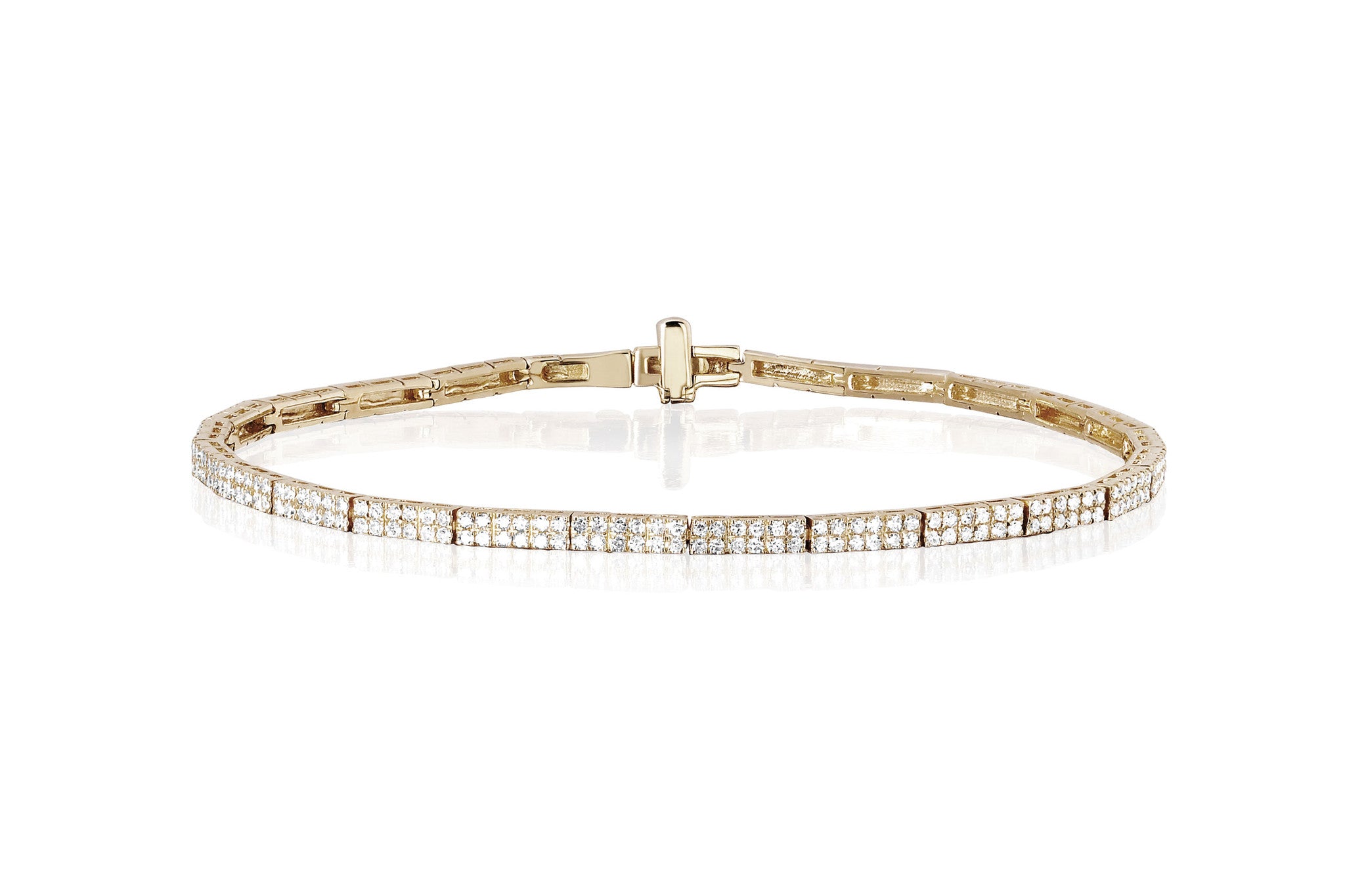 Diamond Double Row Eternity Bracelet