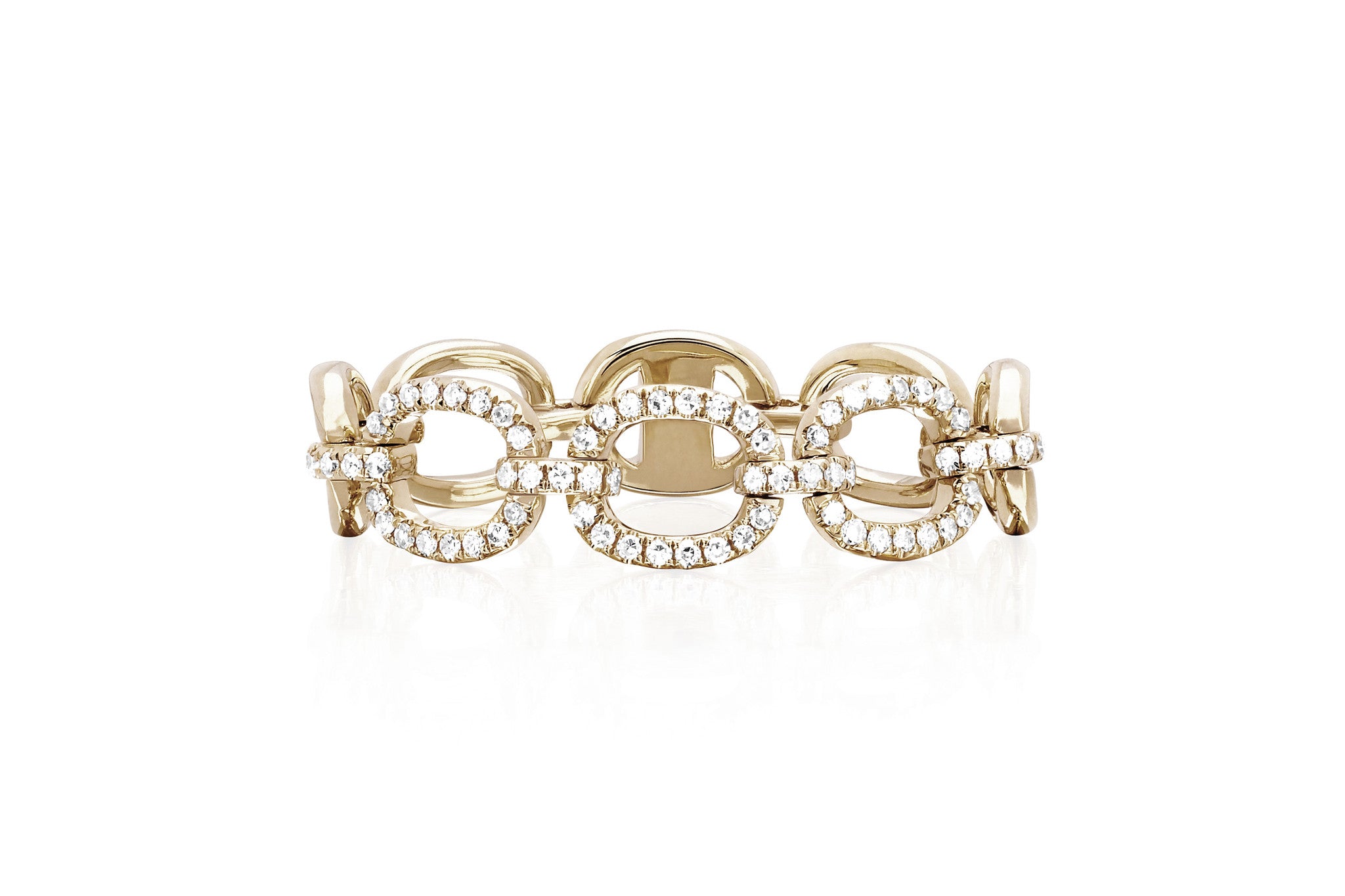 Diamond Chain Link Ring