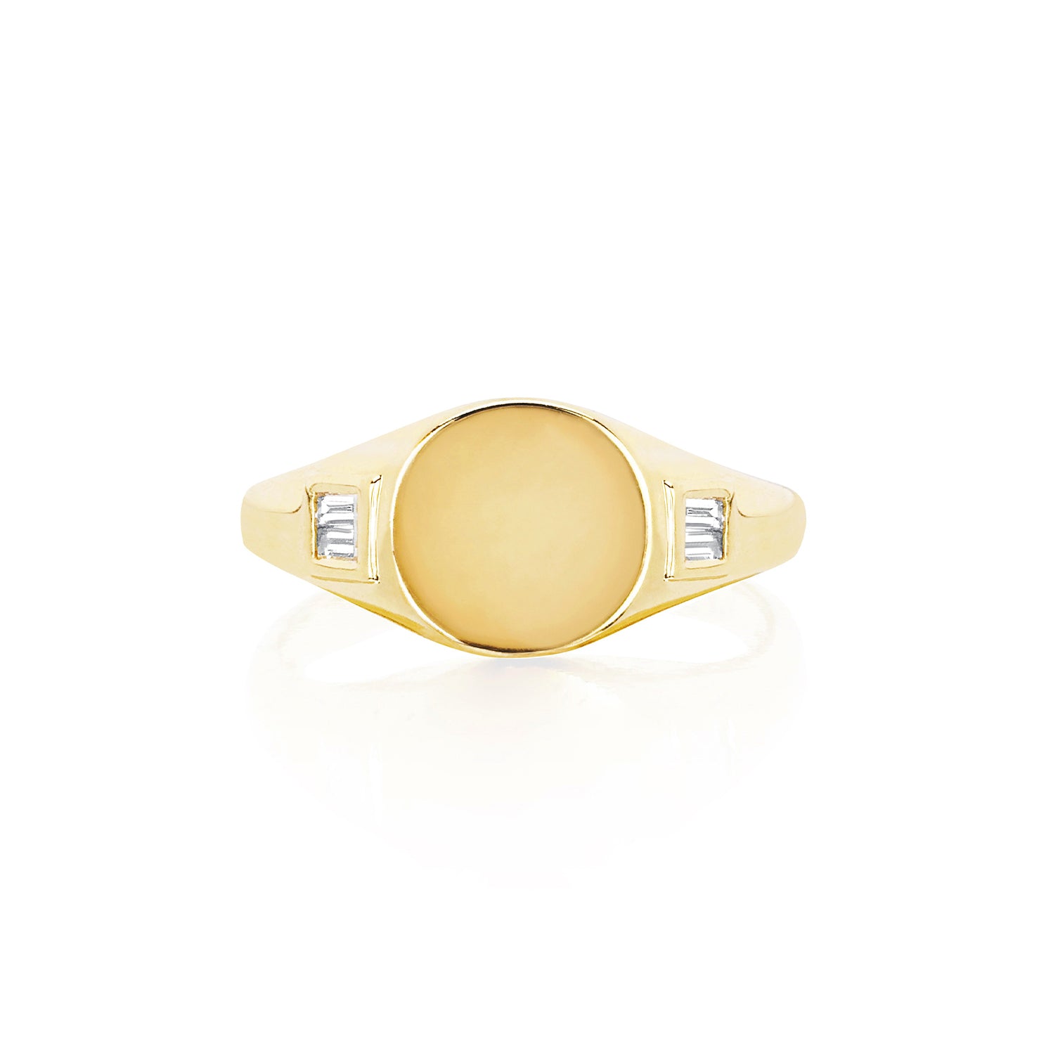 Diamond Baguette Signet Ring