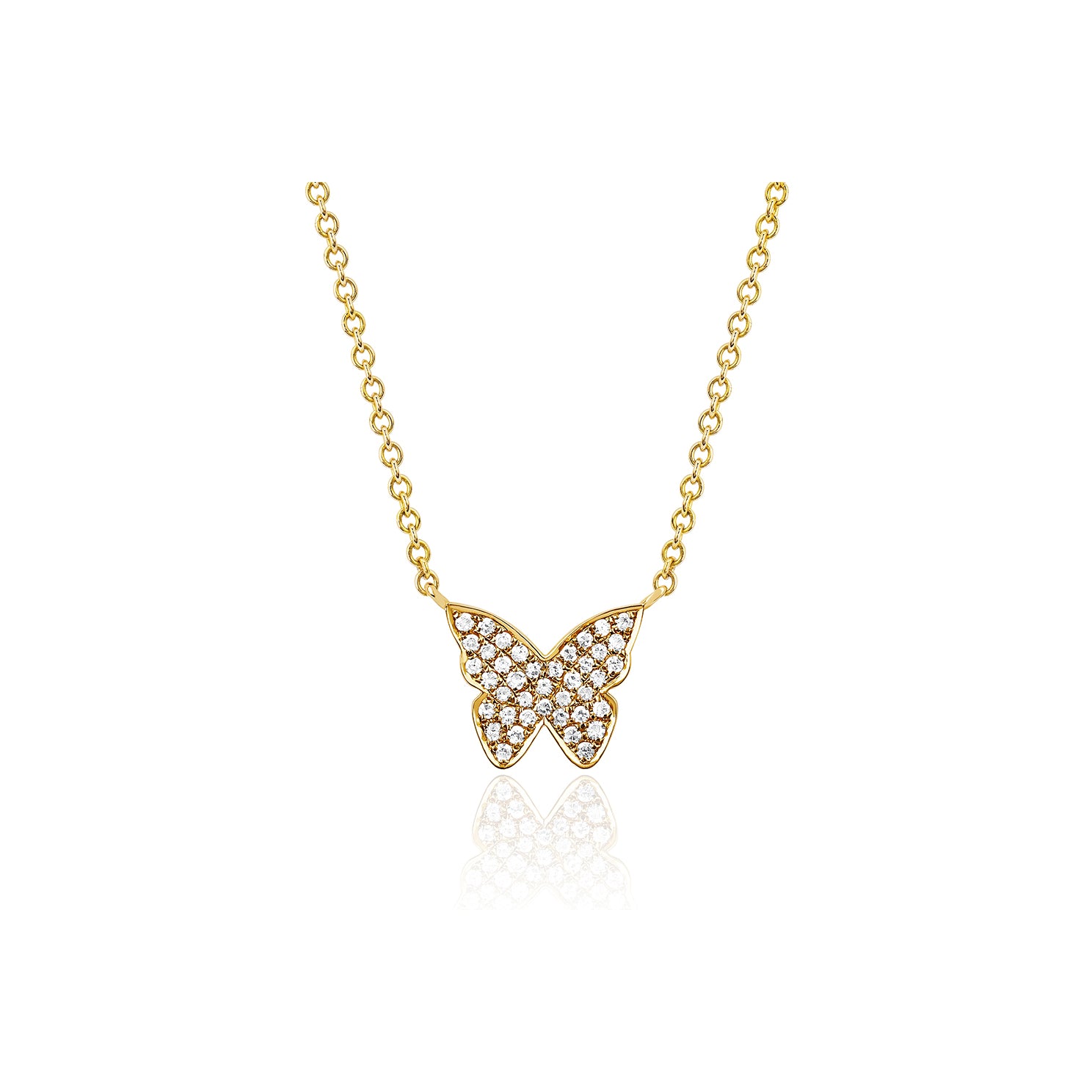 Diamond Butterfly Necklace