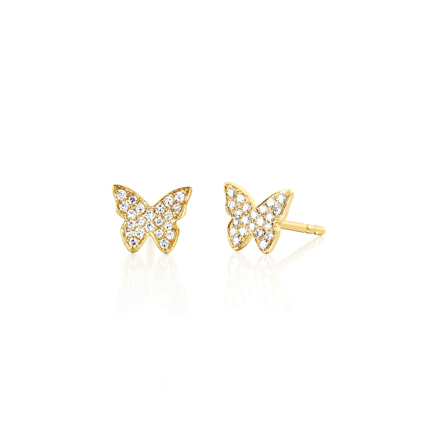 Diamond Butterfly Stud Earring