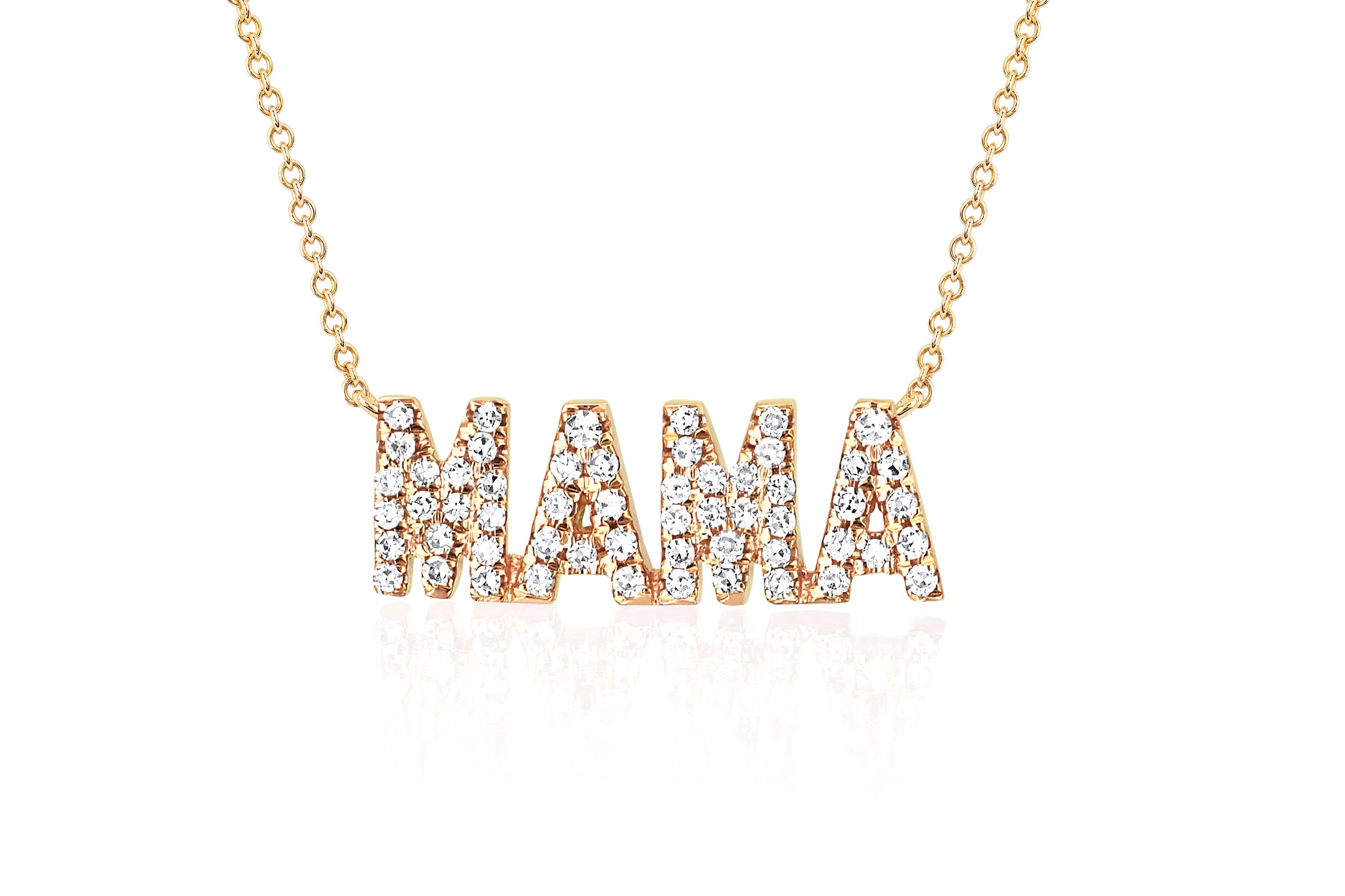 Diamond Mama Initial Necklace