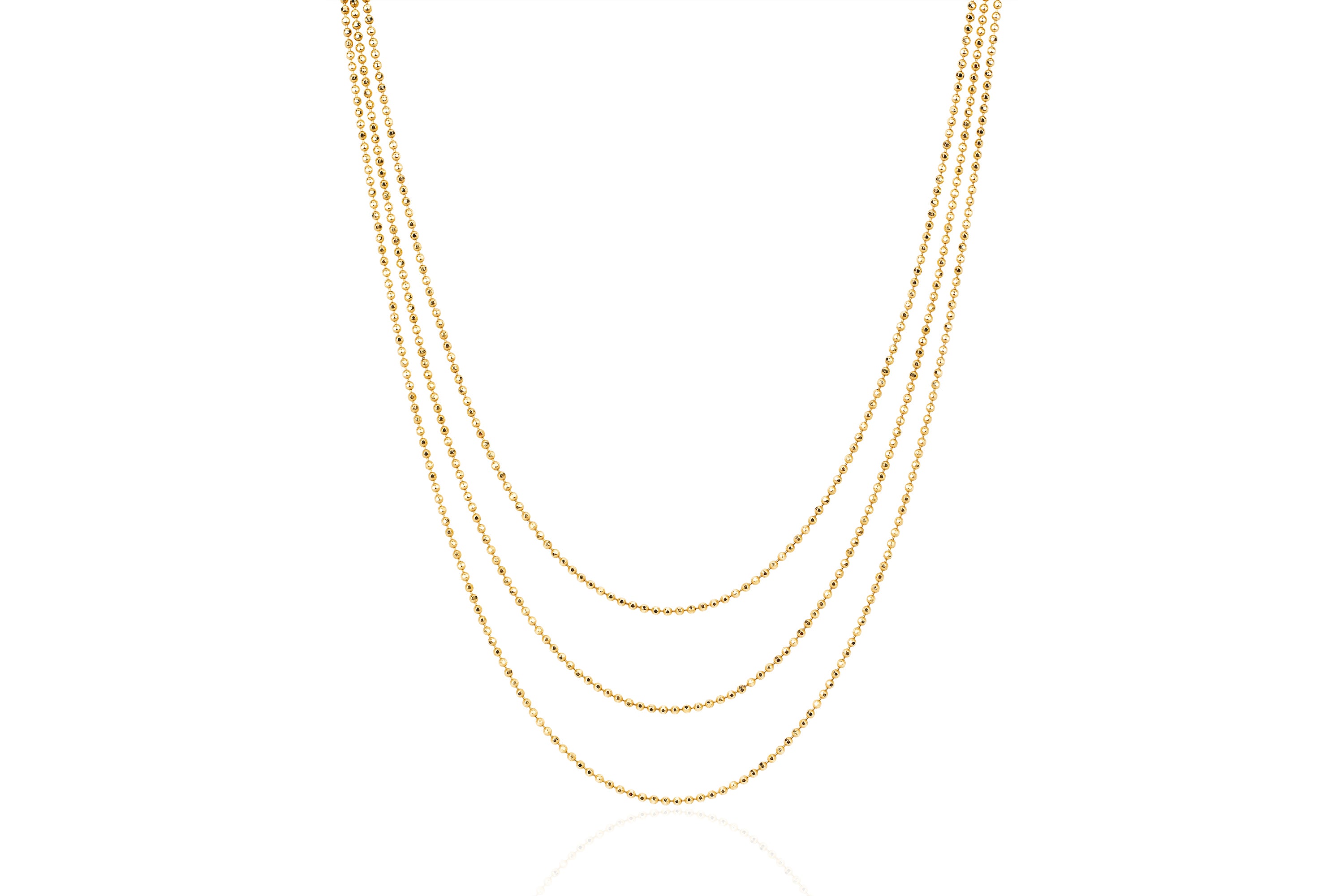 Hasson Triple Layered Chain Necklace