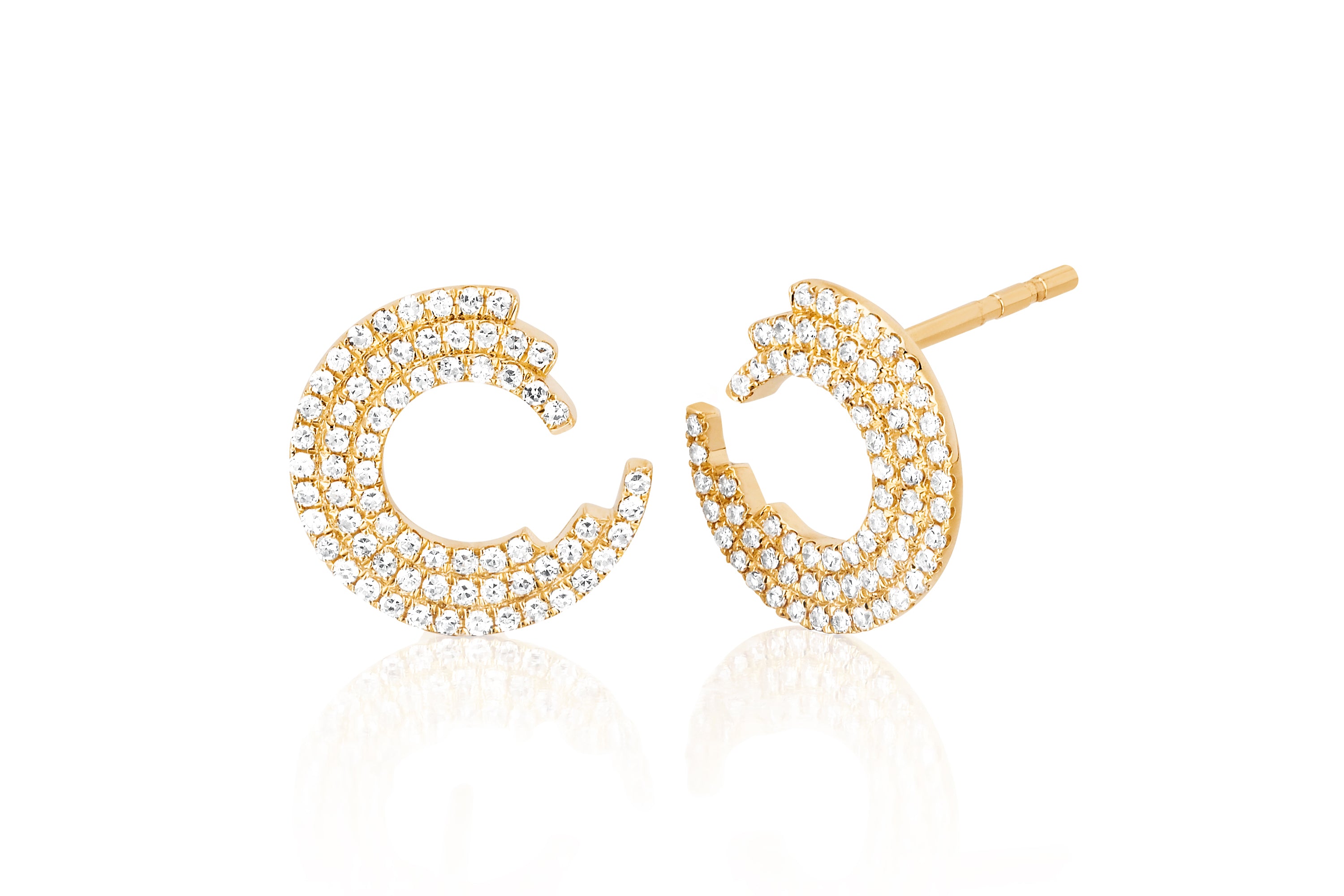 Diamond Willow Stud Earring