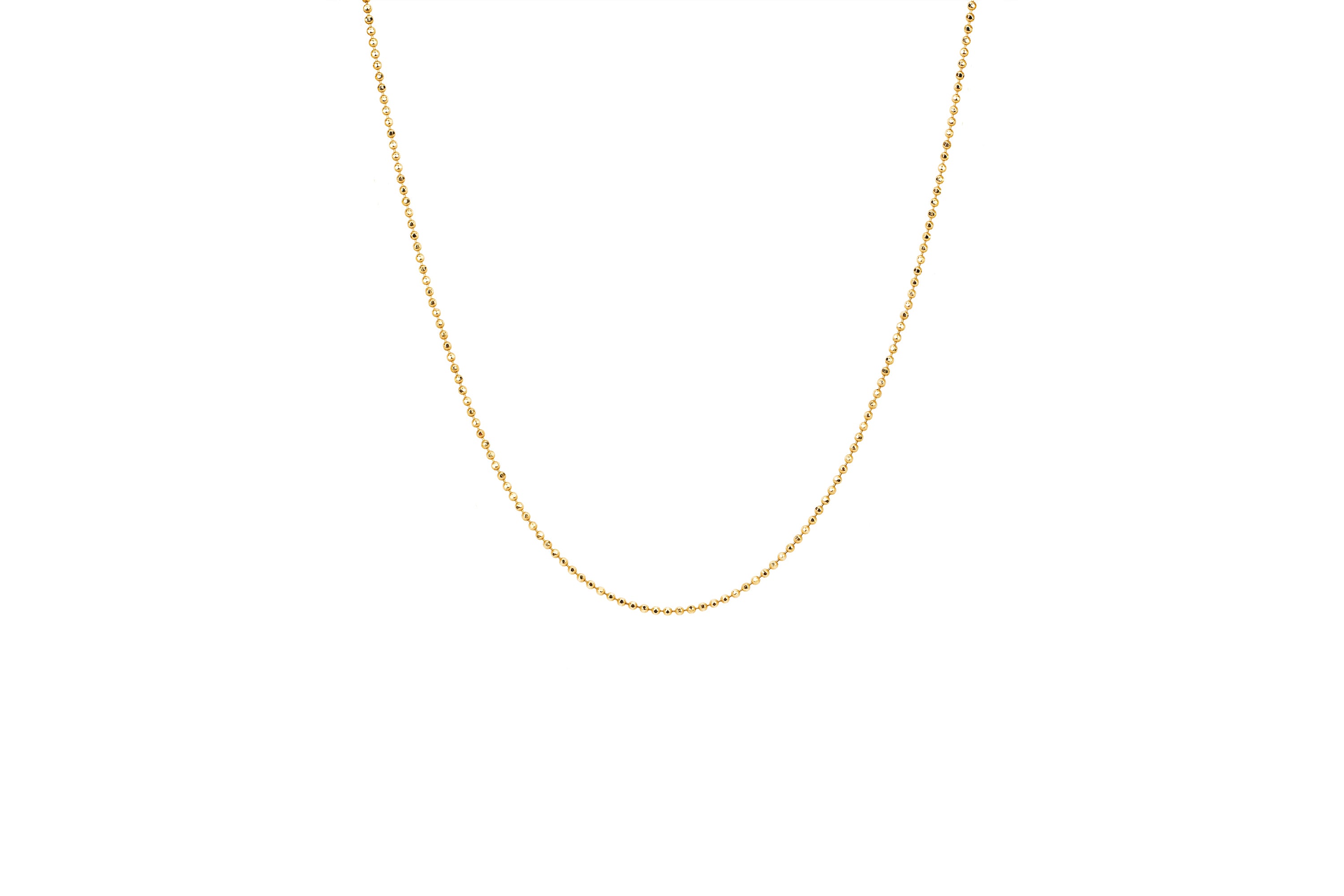 Gold Faceted Ball Chain