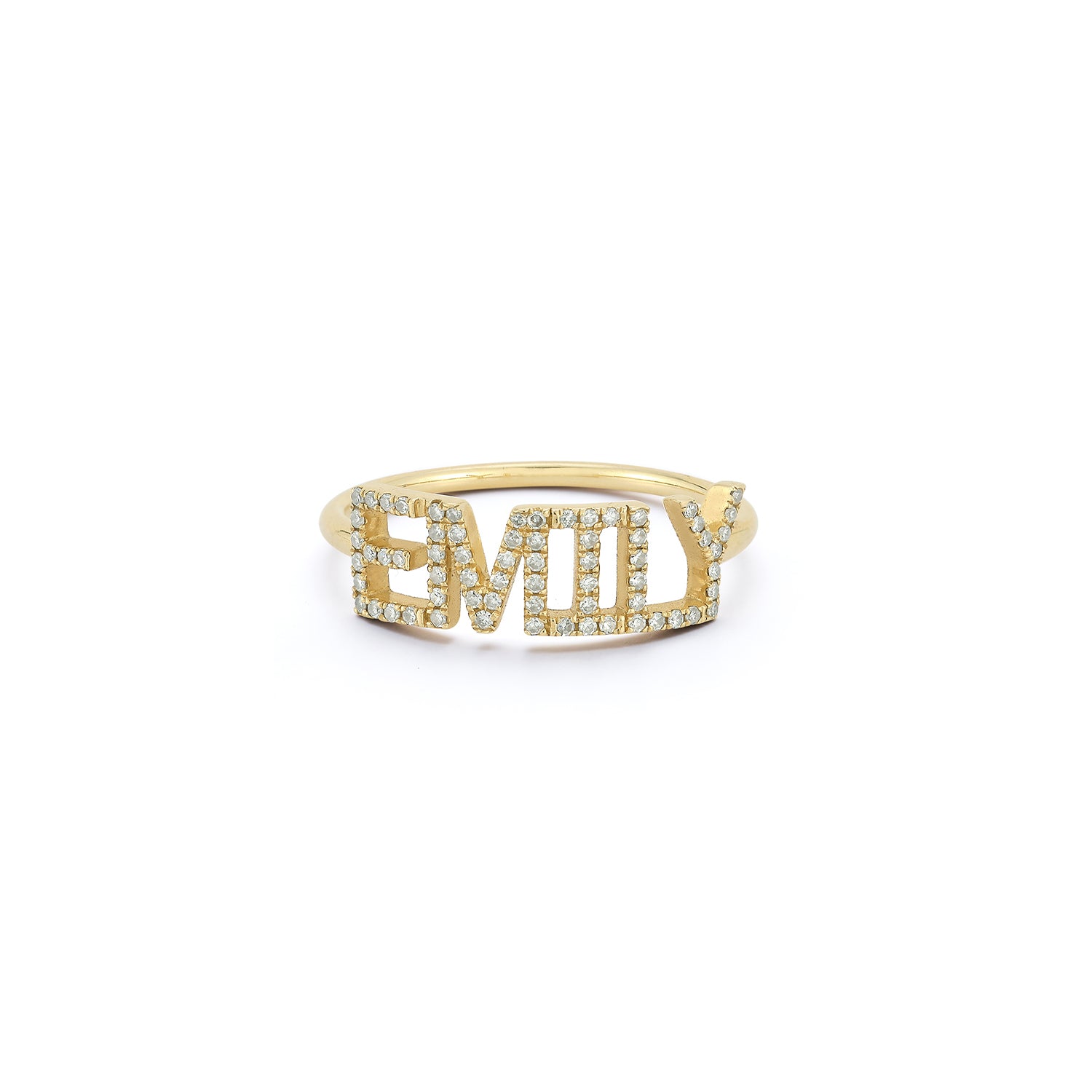 Diamond Name Ring