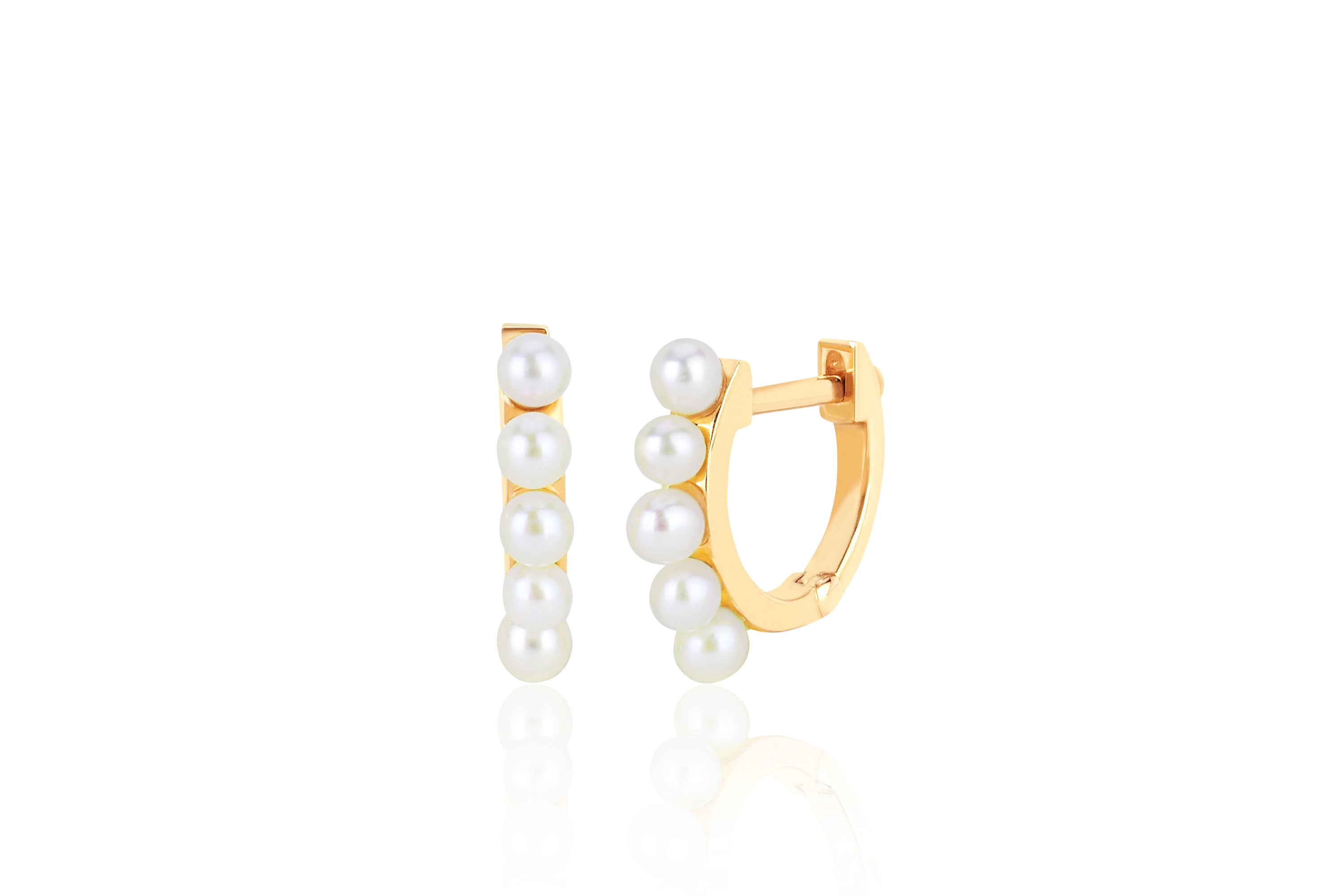 Mini Pearl Huggie Earring