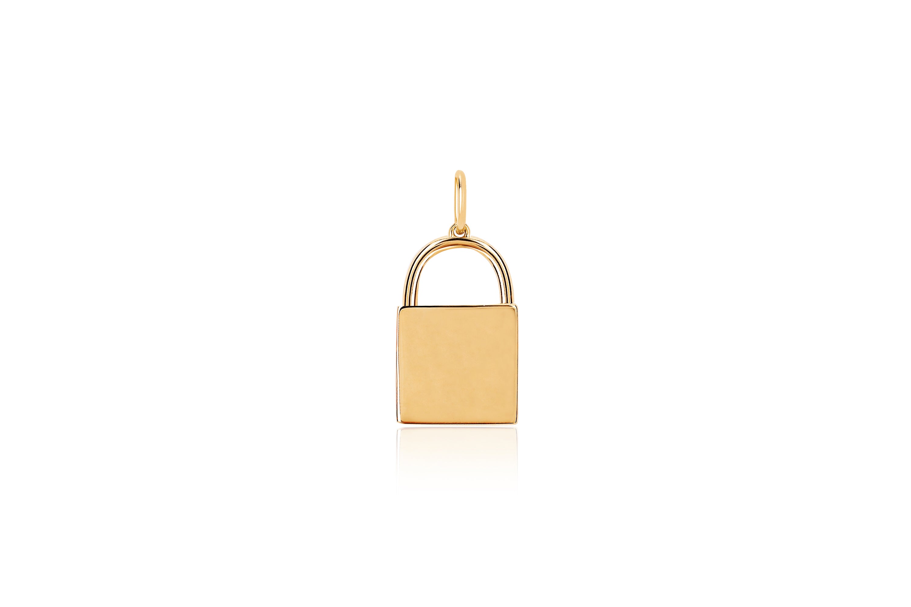 Gold Lock Necklace Charm