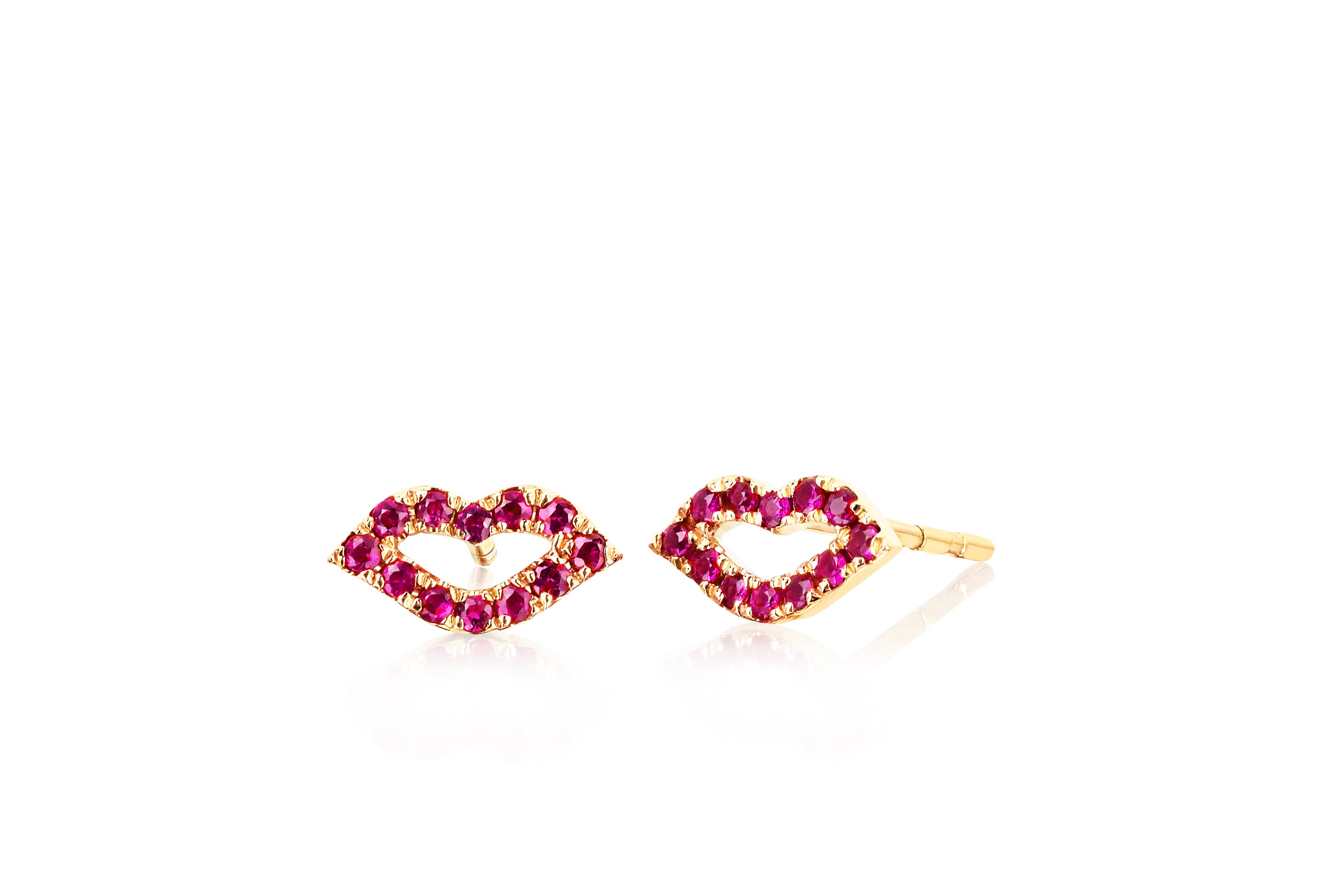 Ruby Kiss Stud Earring