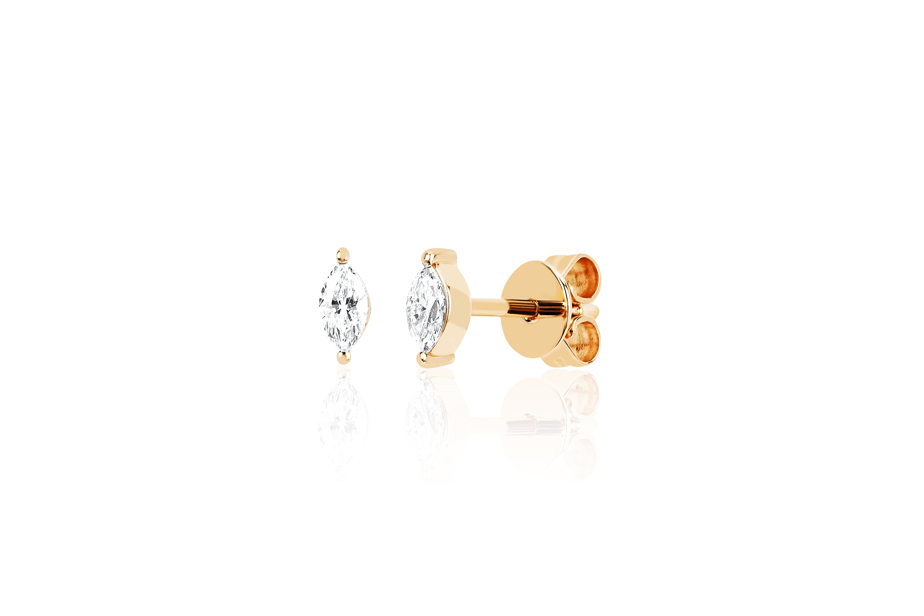 Diamond Marquise Stud Earring