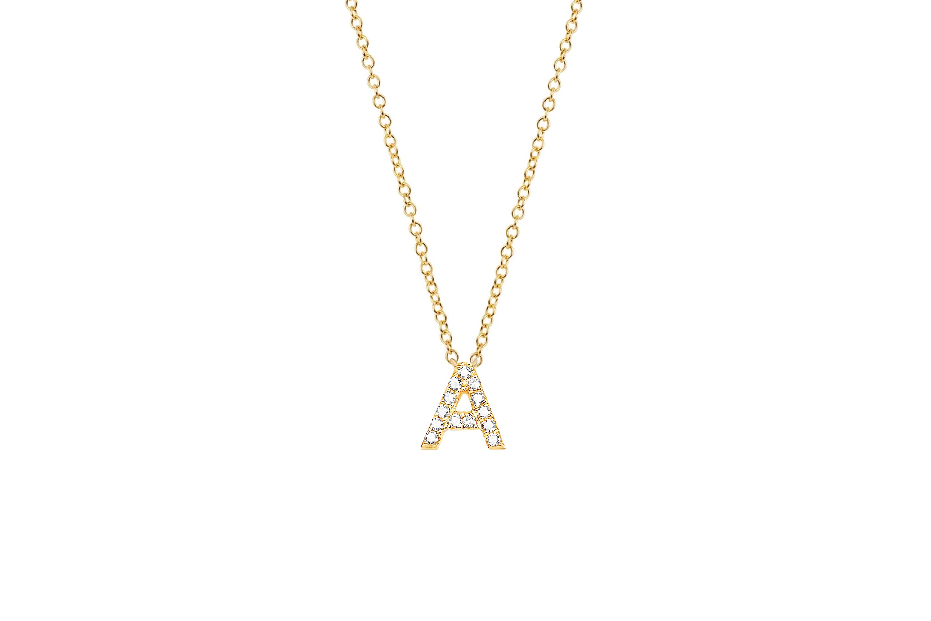 Diamond Initial Necklace