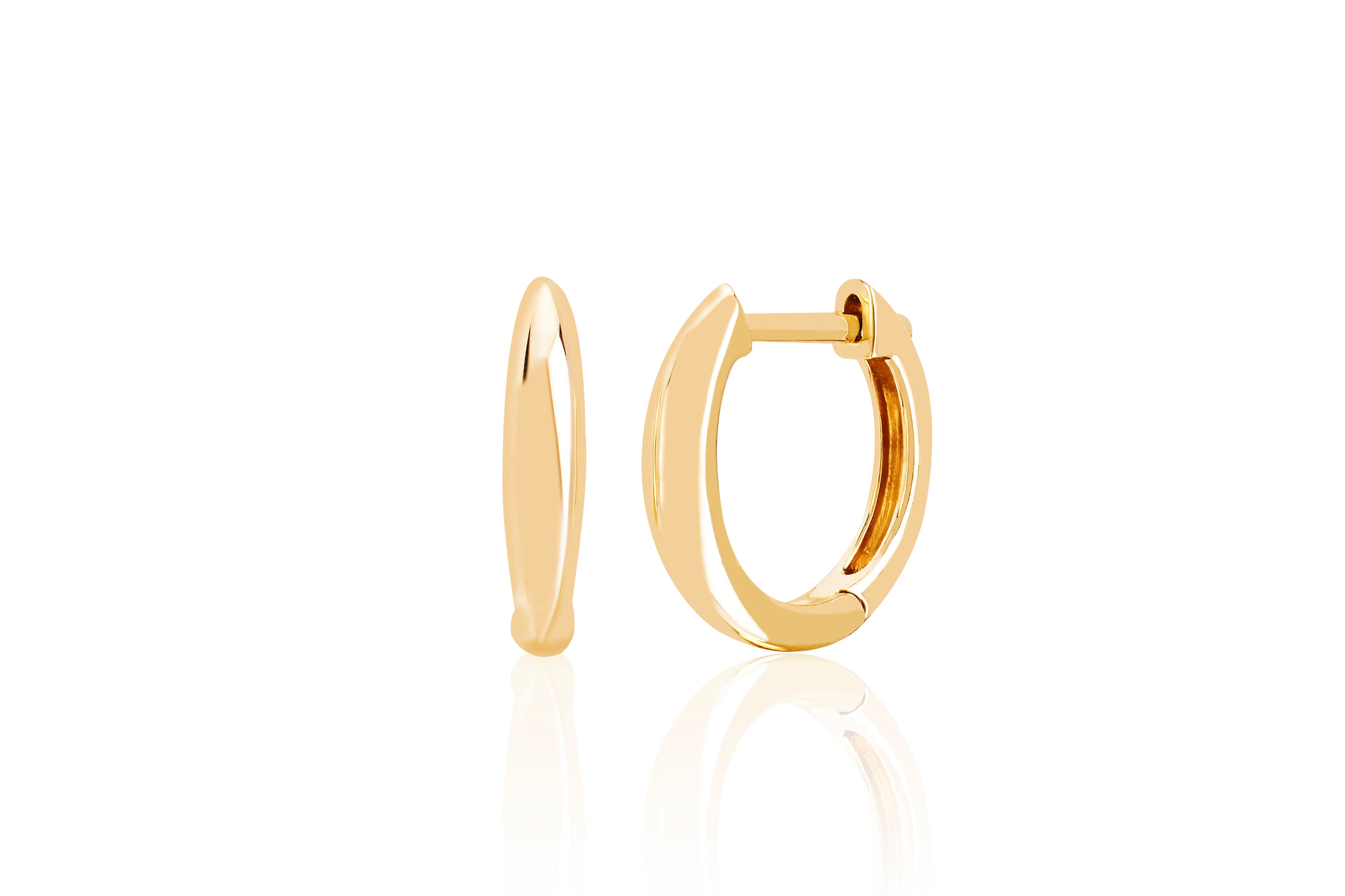 Gold Dome Huggie Earring