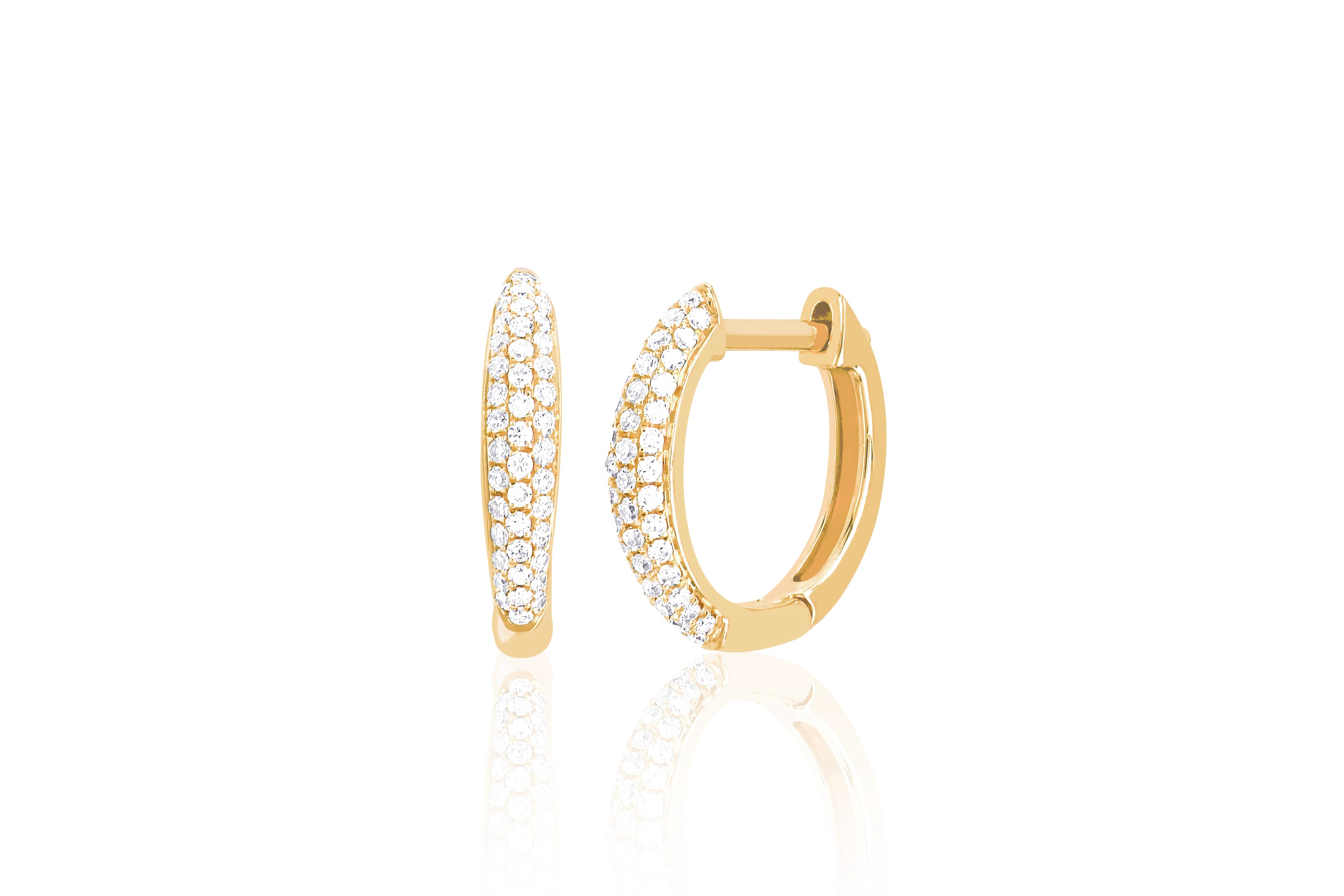 Diamond Dome Huggie Earring