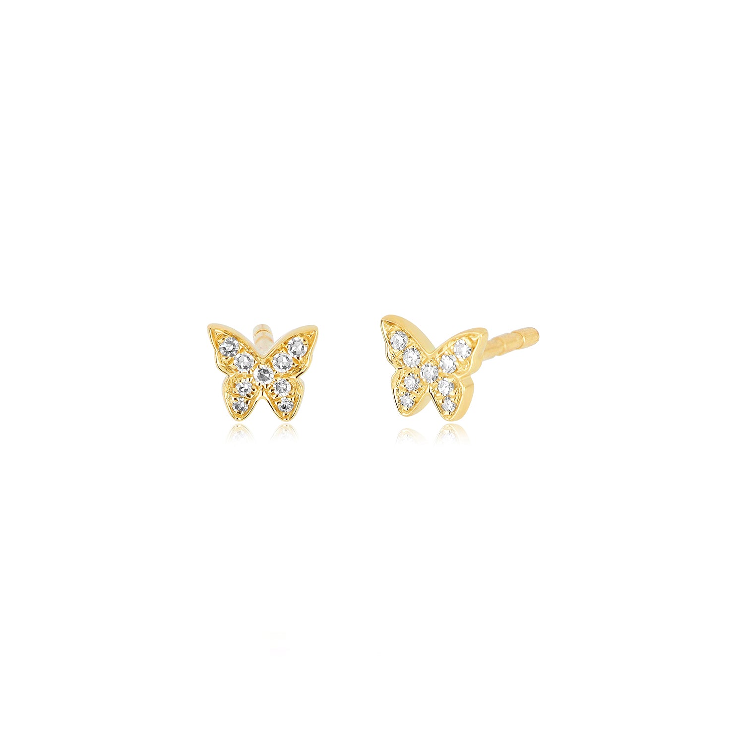 Diamond Baby Butterfly Stud Earring