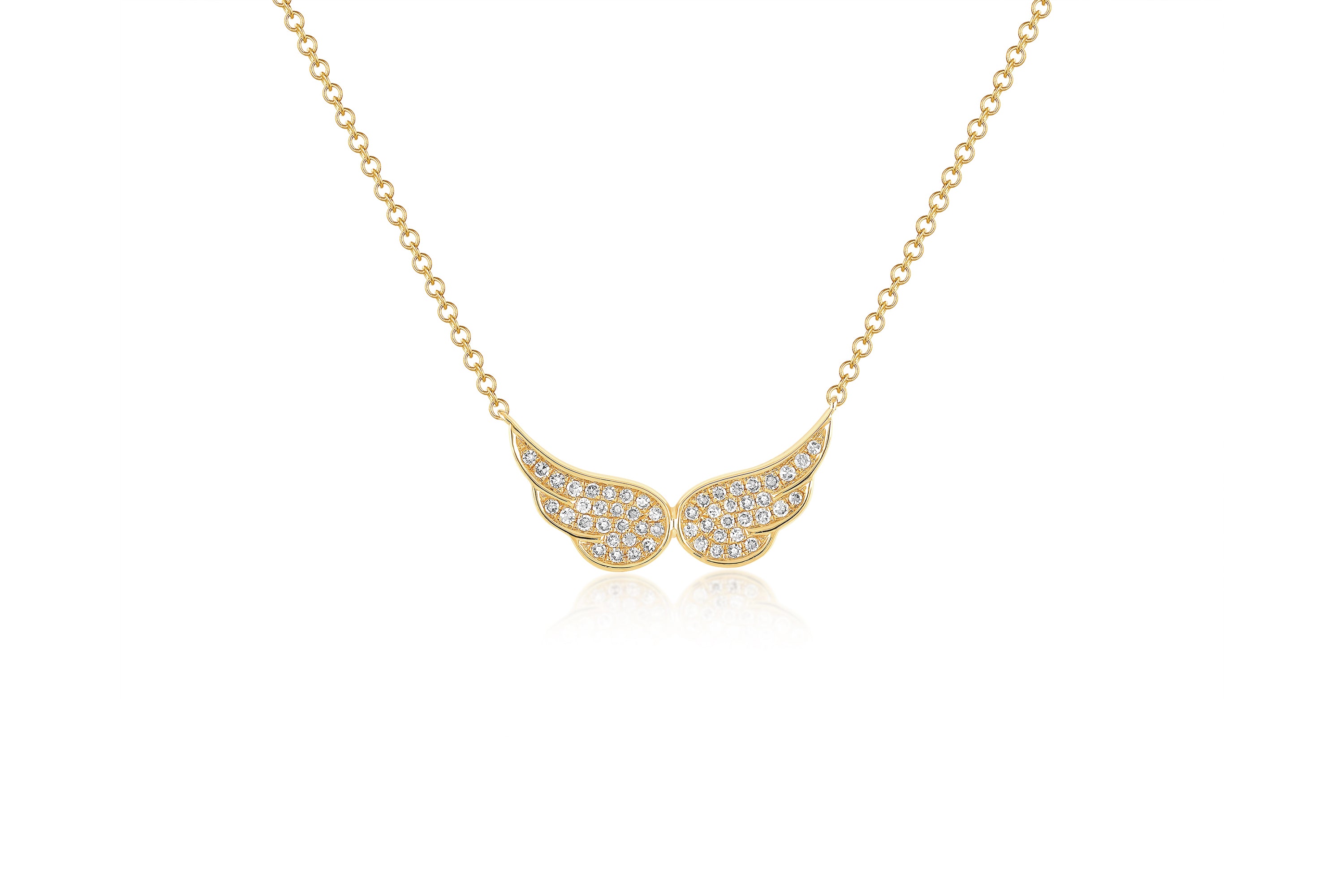 Diamond Double Angel Wing Necklace