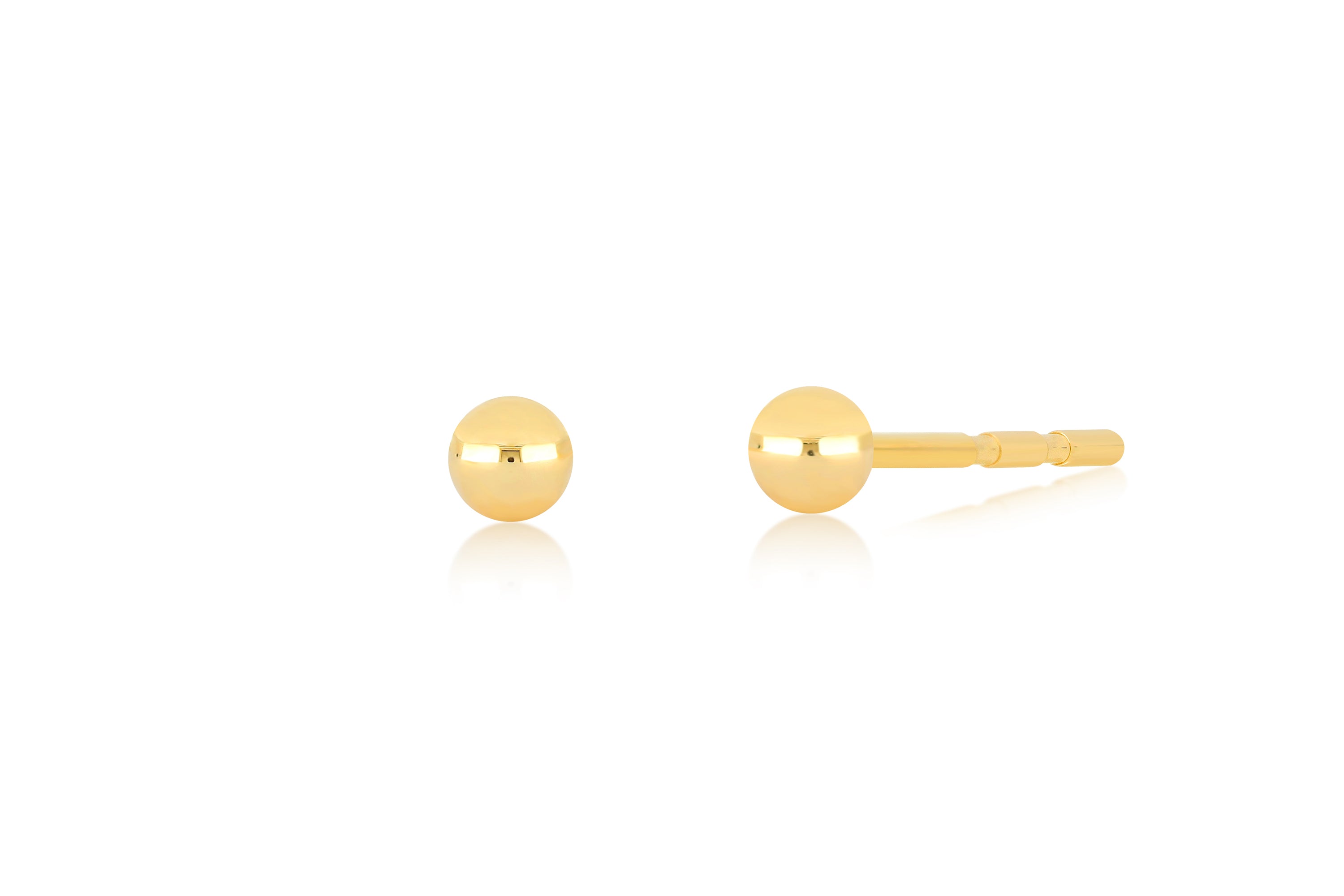 Gold Mini Ball Stud Earring