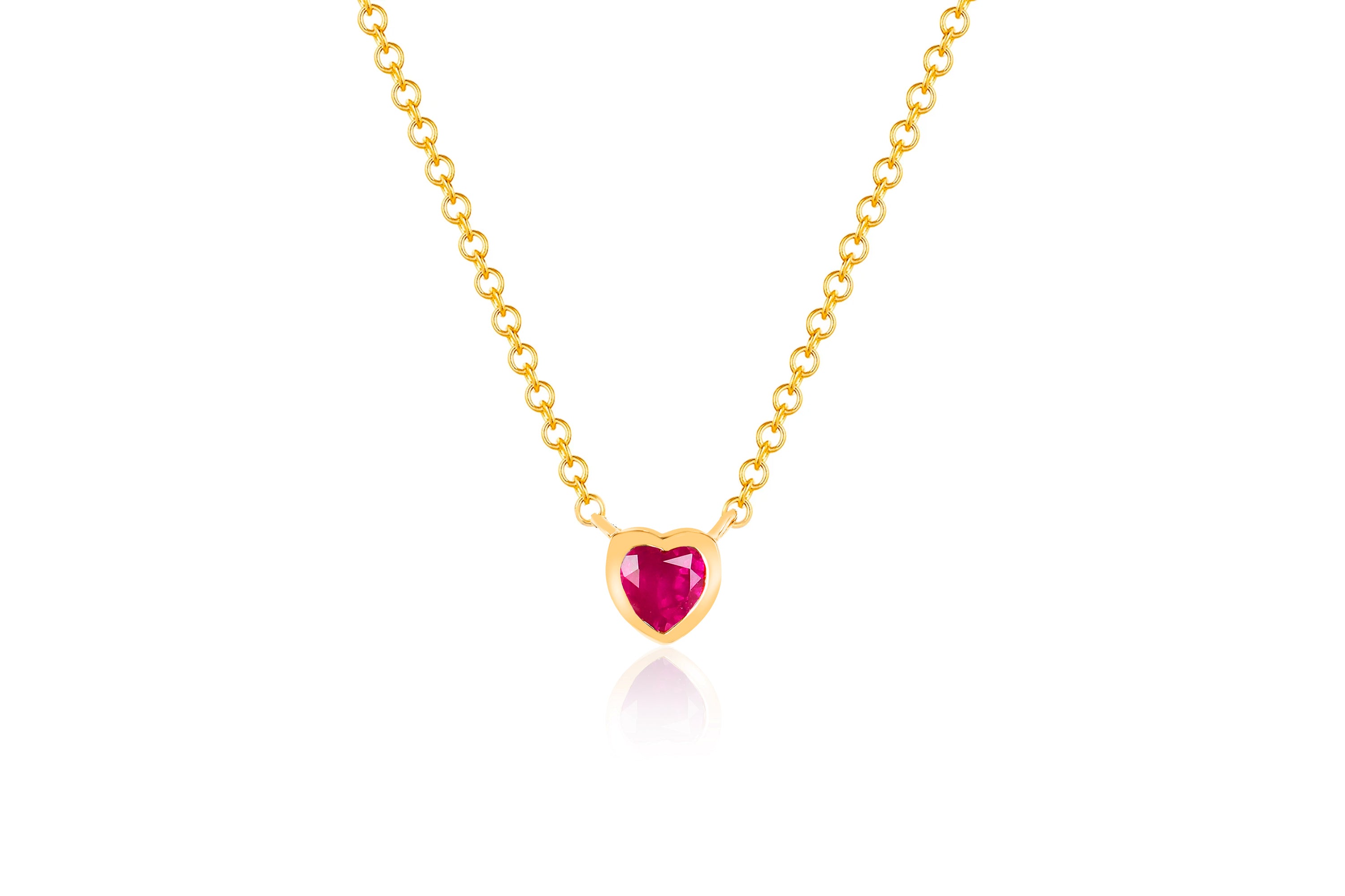 Ruby Heart Necklace