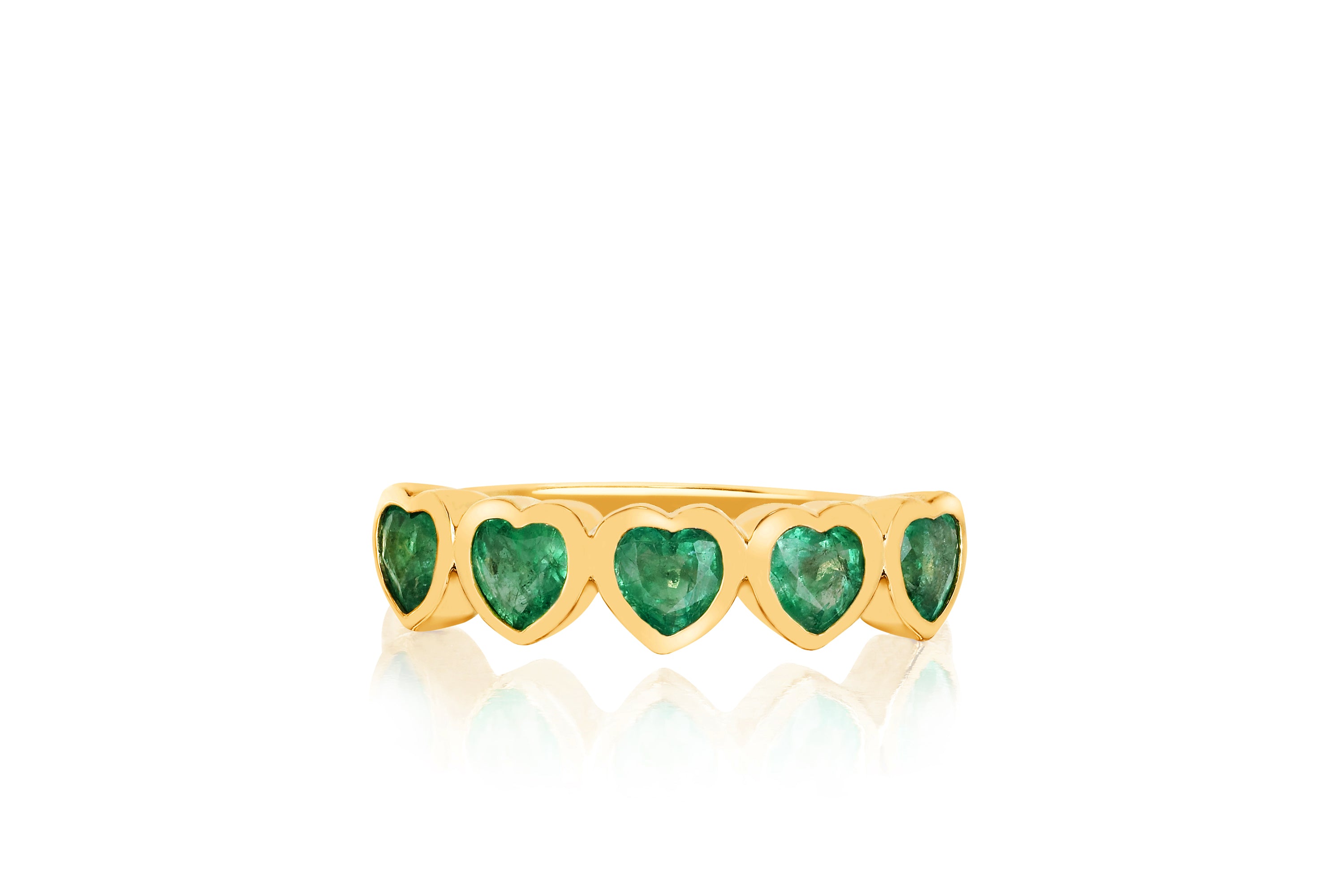 Emerald Multi Heart Ring