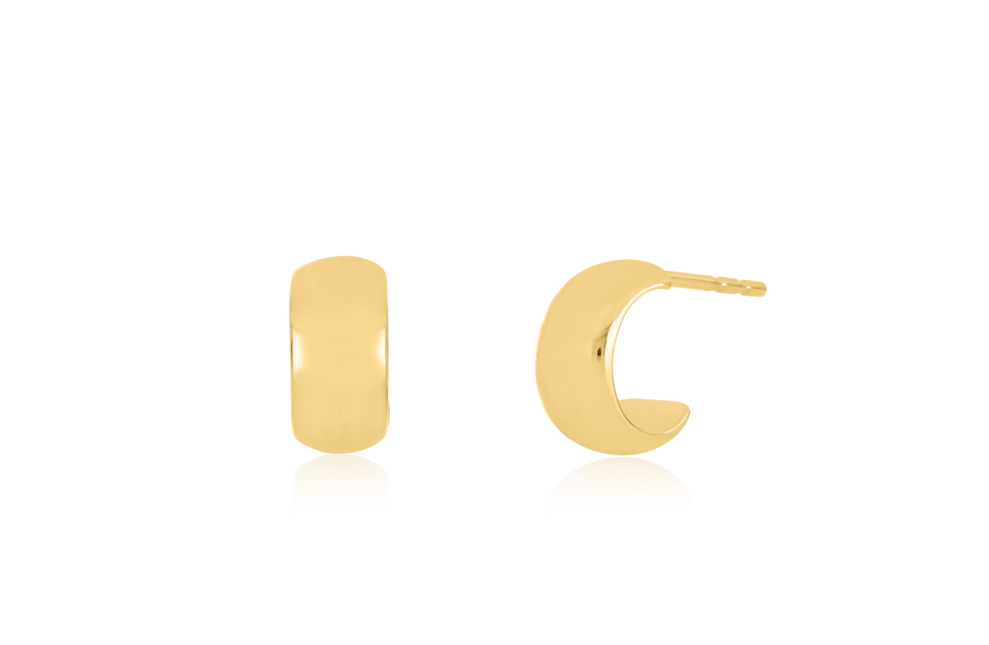 Gold Bubble Huggie Earring