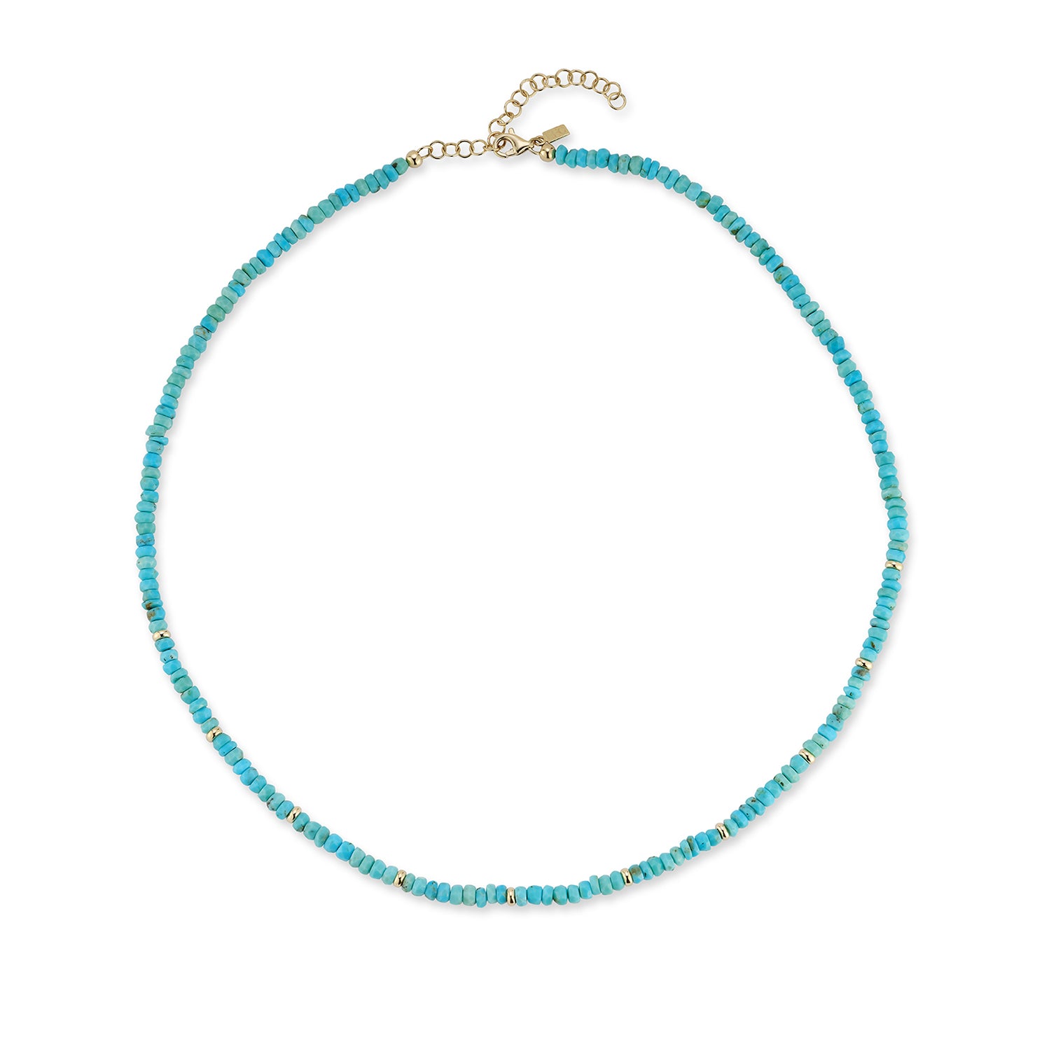 Birthstone Bead Necklace In Turquoise