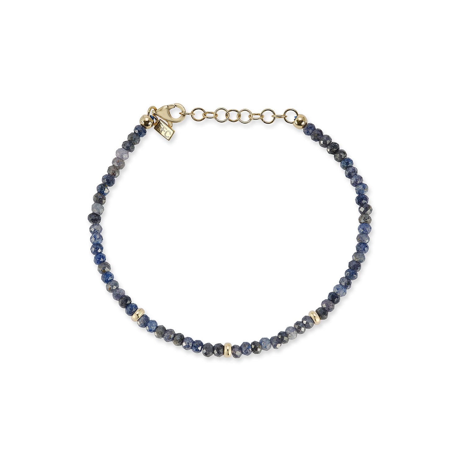 Birthstone Bead Bracelet In Blue Sapphire