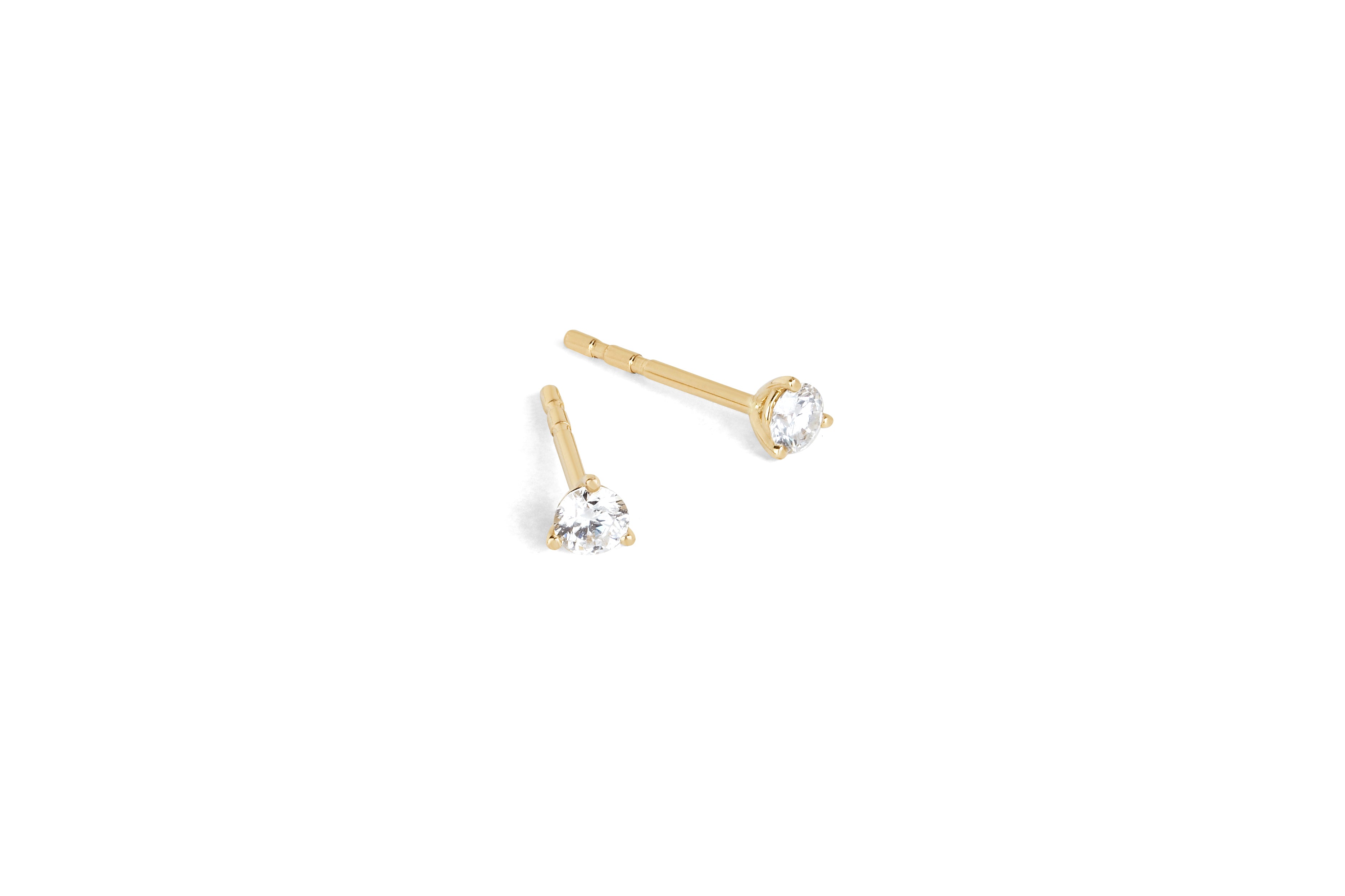 Solitaire Diamond Stud Earring