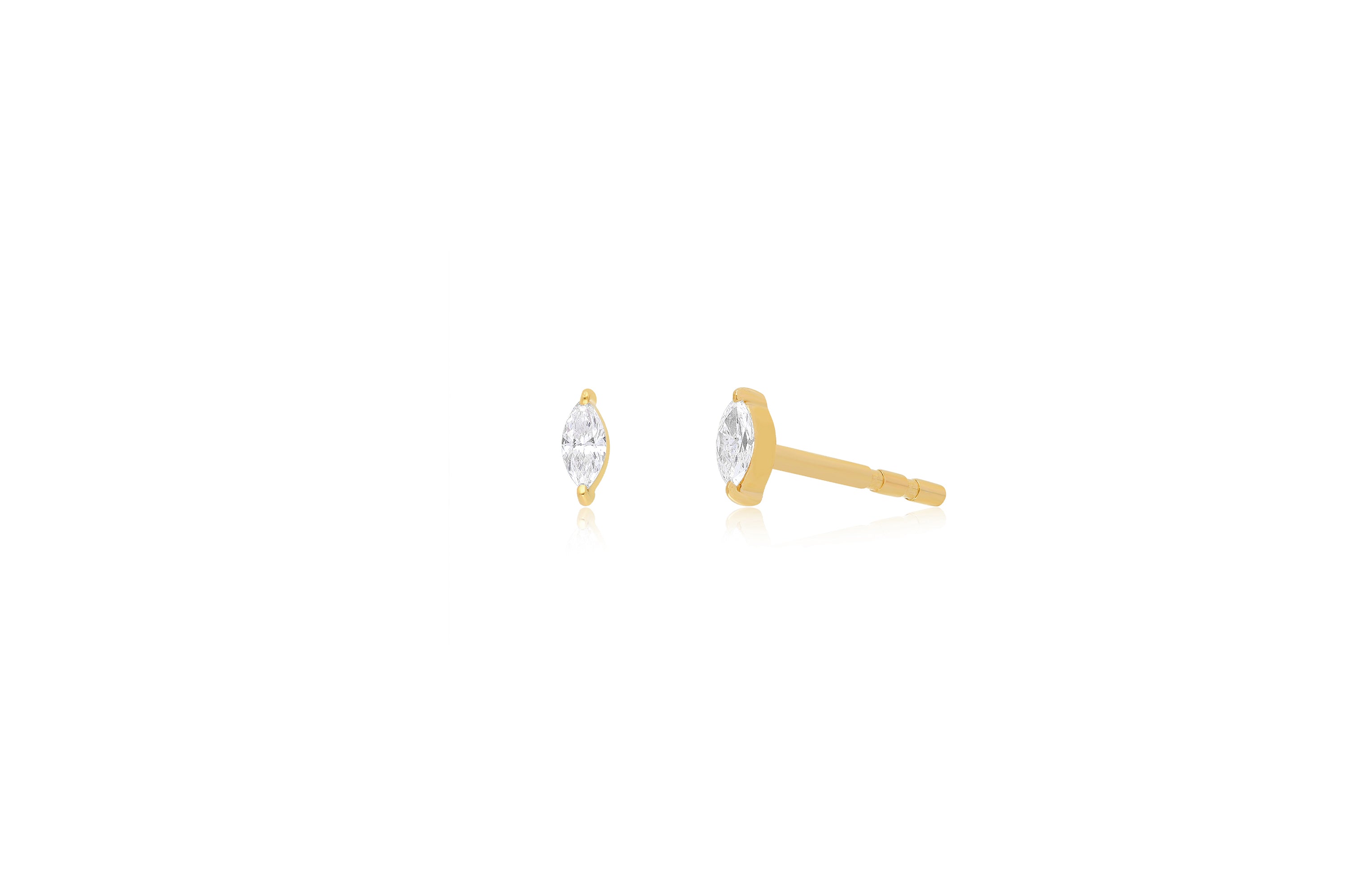 Baby Marquise Diamond Stud Earring