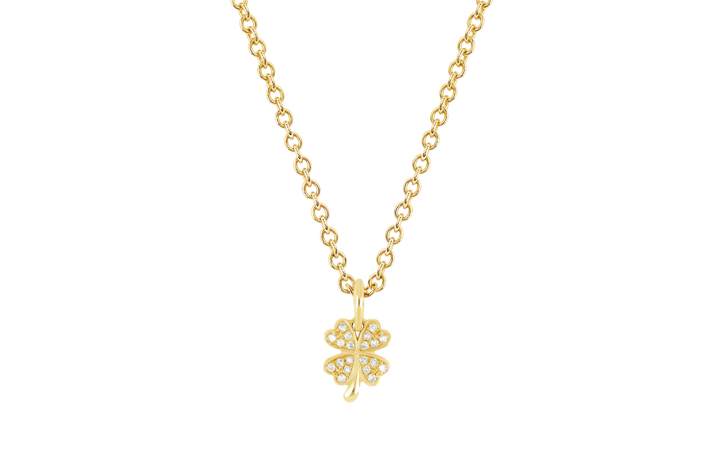 Diamond Mini Clover Necklace