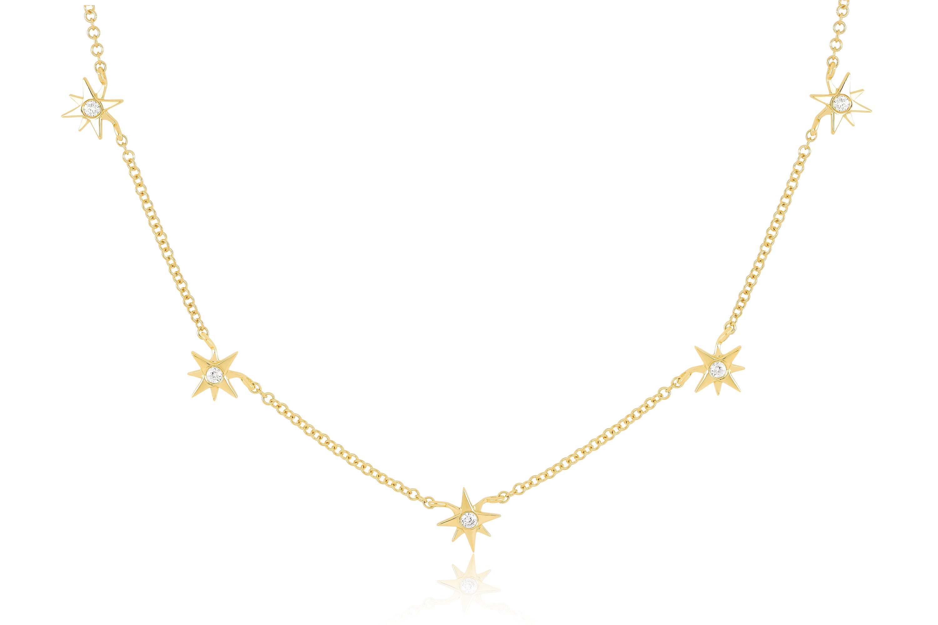 Diamond Multi Starburst Necklace