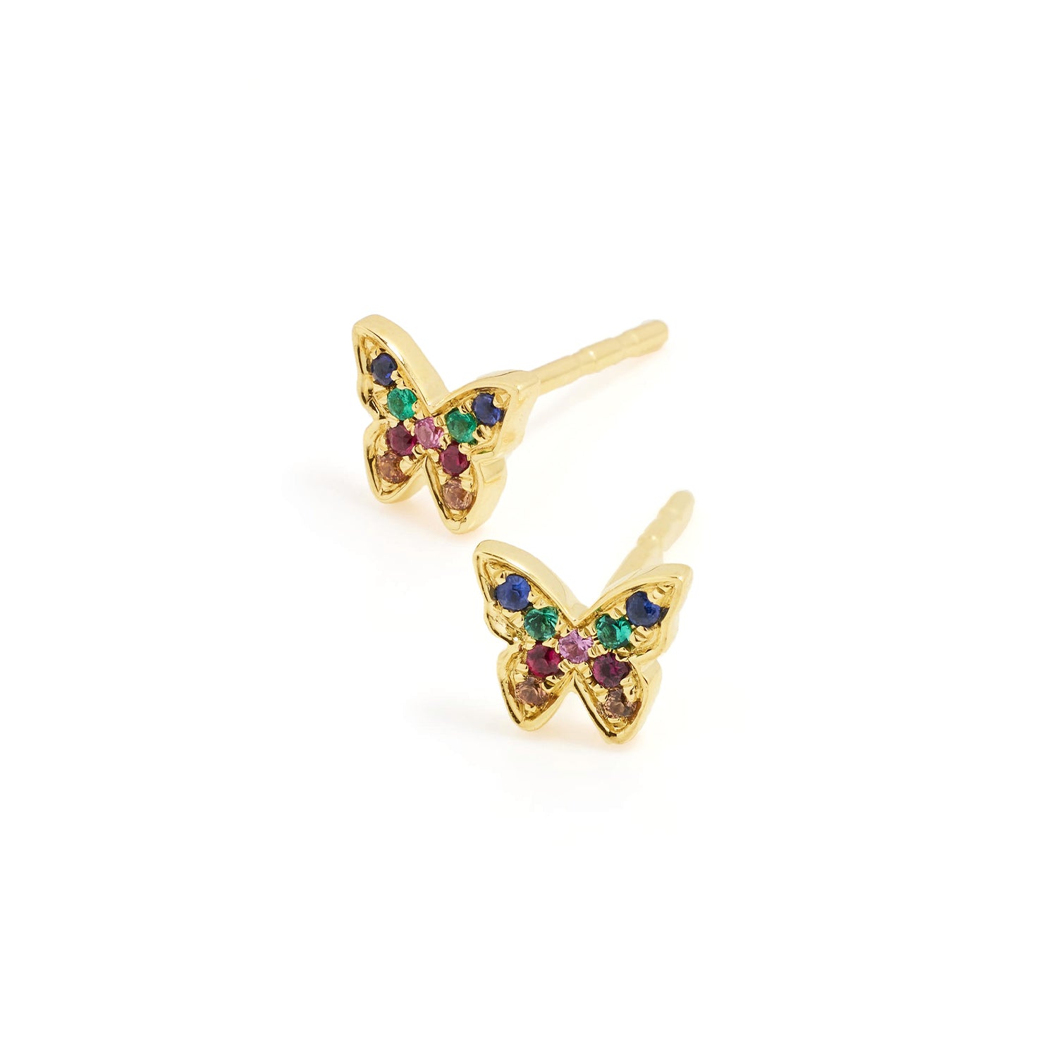 Mini Rainbow Butterfly Stud Earring