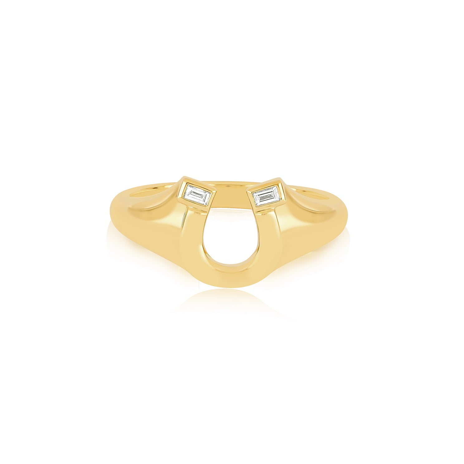 Lucky Horseshoe Signet Ring