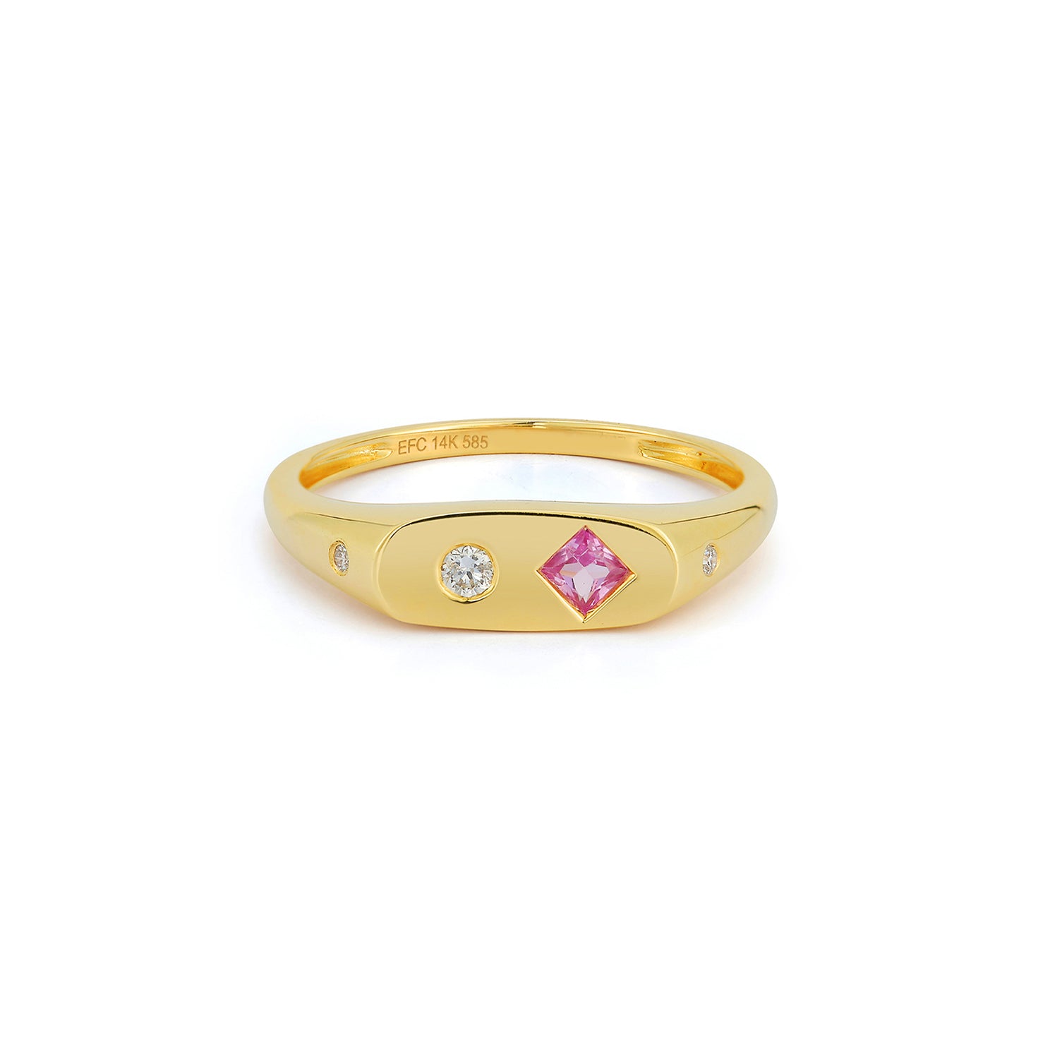 Diamond & Pink Sapphire Treasure Ring