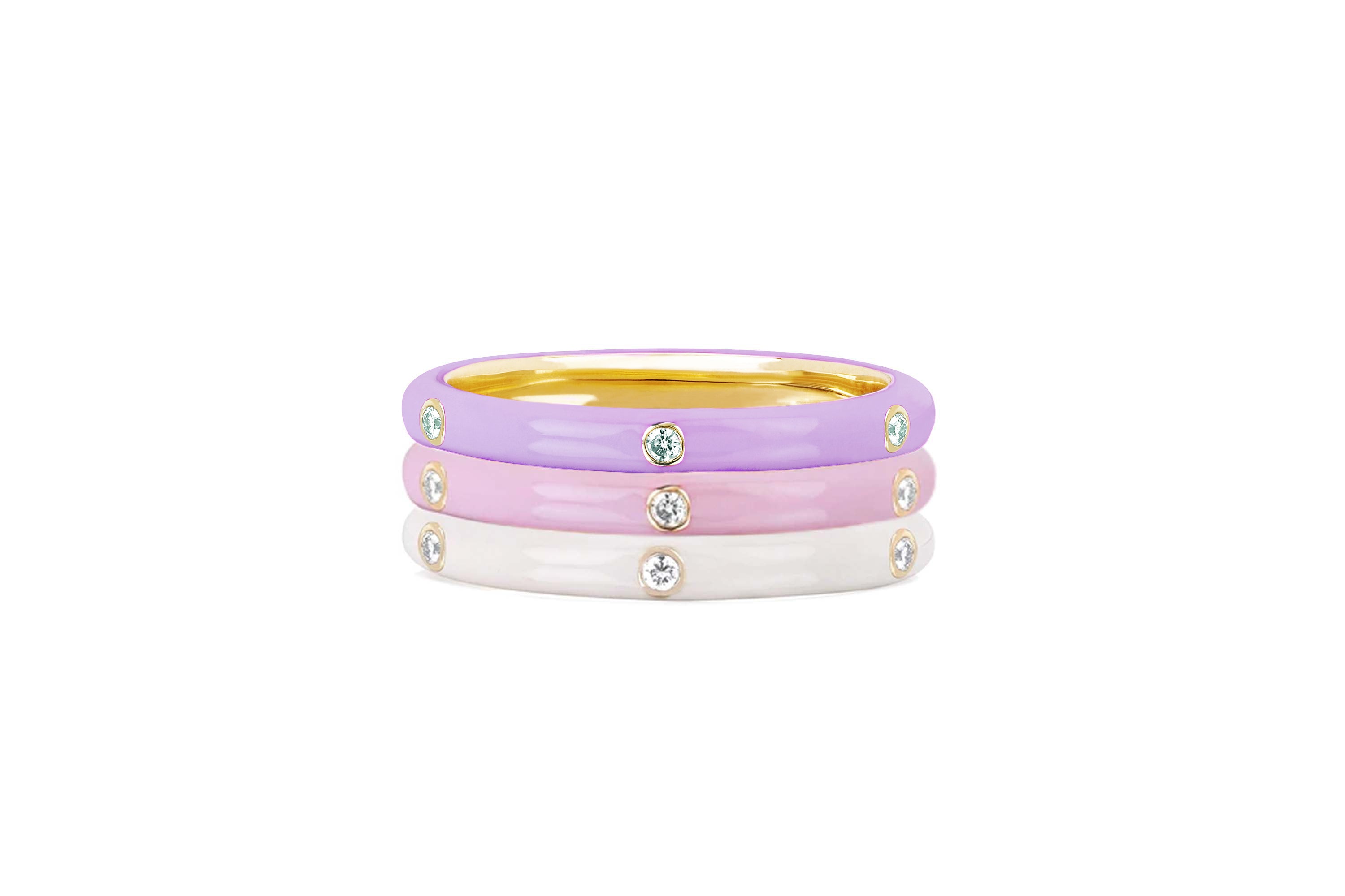 Pastel Enamel Stack