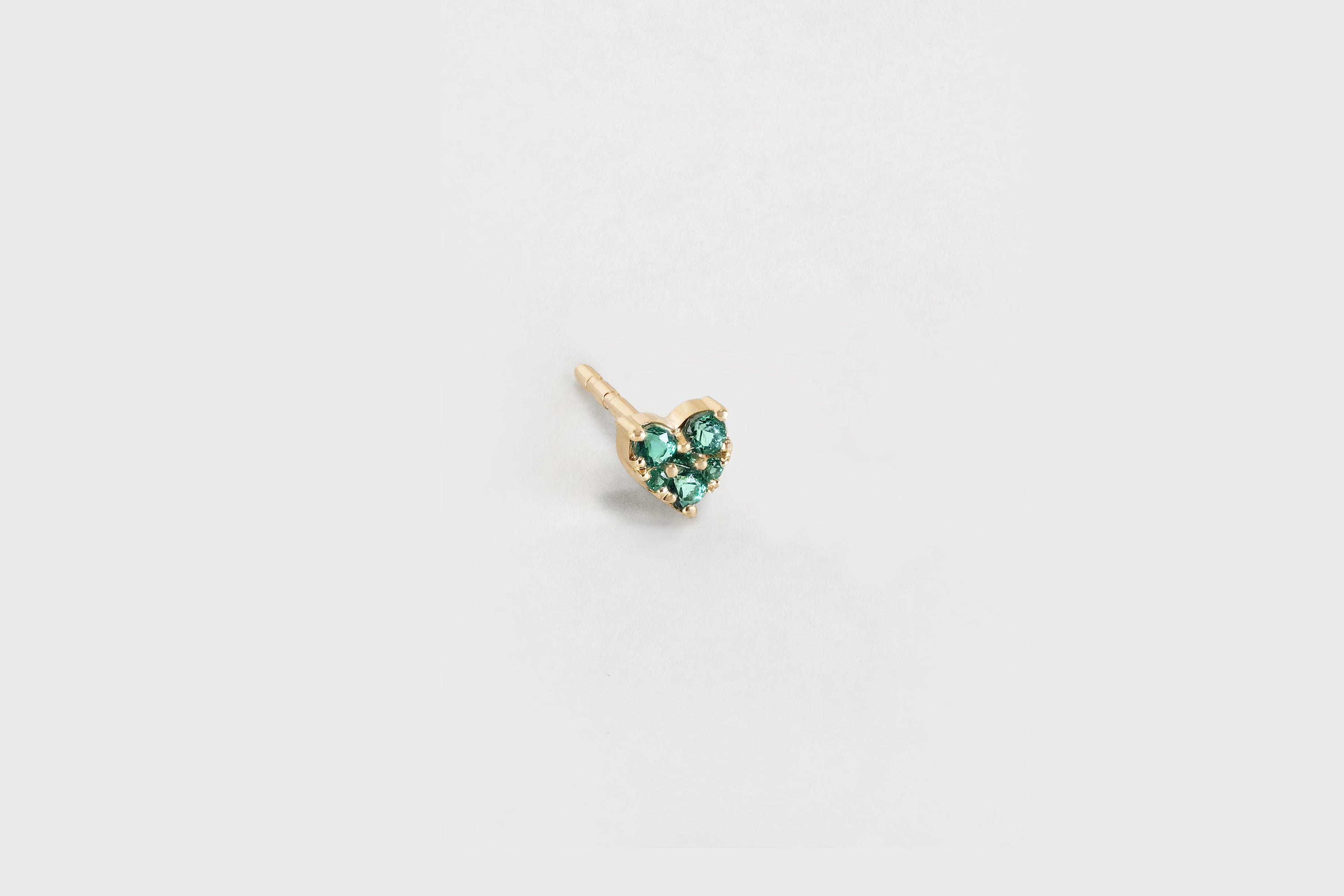 Amanda Kloots x EF Collection|Emerald Heart Stud Earring